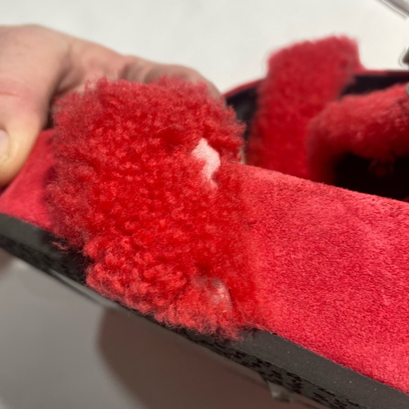 Rag & Bone Coral Shearing Chunky Platform Evin Slip On Woman’s Buckle Sandals 11 - Picture 10 of 16